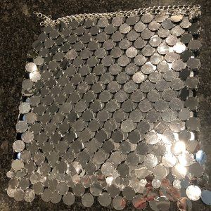 12th Tribe Diana Silver Disco Skirt, Size M, Worn Once